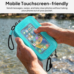 Riñonera impermeable IP67 <span class=keywords><strong>de</strong></span> PVC con pantalla táctil flotante y correa ajustable para deportes acuáticos, snorkel y uso diario. - Product Image 5