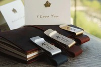 Porte-billets rétro personnalisé avec logo imprimé, pince à billets en acier inoxydable, pince à cravate, pince à billets en métal pour cadeau