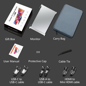 Tragbarer <span class=keywords><strong>Monitor</strong></span> für Laptop-Arbeit Dual-Screen Dreifach 14 Zoll LCD-Bildschirm <span class=keywords><strong>Monitor</strong></span>-Erweiterung für Laptop-Gaming - Product Image 6