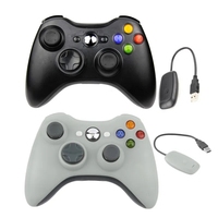 Manette de Jeu Sans Fil 2.4G pour Xbox 360 avec Récepteur PC, Joystick Manette à Distance
