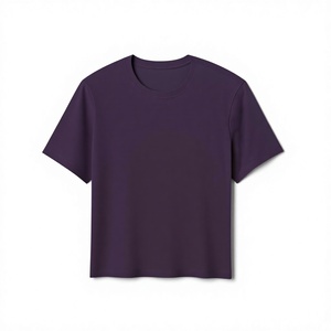 T-shirt en coton uni à coupe classique pour homme, col rond, manches courtes, vente en gros, personnalisable, décontracté, en jersey tricoté, teinture unie - Product Image 4