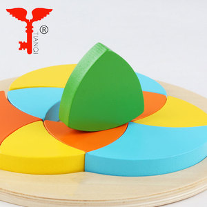 <span class=keywords><strong>Amazon</strong></span> vente chaude jouet d'intelligence en bois fait main de haute qualité arc-en-ciel puzzle - Product Image 2