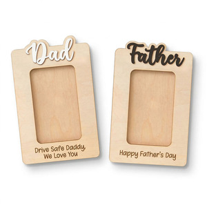 <strong>Personalised</strong> Father's Day Photo Frame Fathers Day Photo Magnet Birthday Gift Frame Custom Name <strong>Wooden</strong> <strong>Sign</strong> - Product Image 2