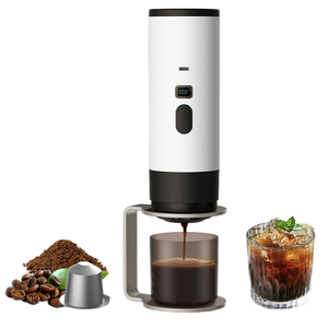 Portable <b>Coffee</b> <b>Machine</b> 15Bar Pressure Rechargeable USB Charging Compact Design Lightweight Leak-Proof For Travel Camping Car Of - Product Image 1