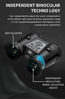 Casque VR 3D à vision nocturne à œil nu rechargeable en couleur pleine, disponible en OEM/ODM, zoom numérique 6x, double carte TF, type-C