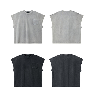 T-shirt vintage pour homme KingSen, coupe ample, manches courtes, respirant, logo brodé, style streetwear. - Product Image 5