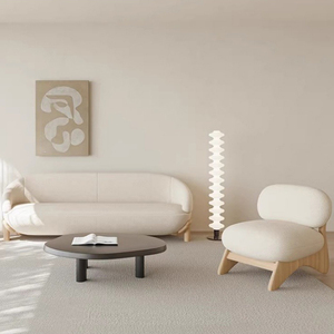 Poltrona Reclinabile Moderna in Stile Nordico, Struttura in Legno, Tessuto Ecologico, Comfort per Soggiorno, Camera da Letto, Ufficio, Hotel, Villa - Product Image 3