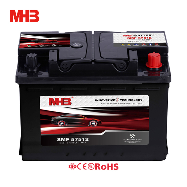 Mhb SMF 57512 Wholesale 74ah MF Acid Lead High Performance Auto Battery for European Din 12v Car Truck Batteries