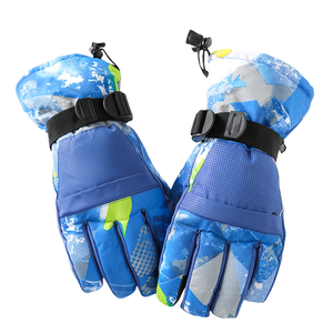 Gants d'équitation en polyester imperméables et coupe-vent à écran tactile pour femme, avec fermeture auto-agrippante, équipement de protection pour le ski - Vente en gros - Product Image 1