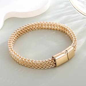 Nuovo Bracciale a Squama di Pesce in Acciaio Inossidabile da 8*4MM per Uomo e Ragazzo a Doppia Fila Punk Hip Hop di Tendenza - Product Image 6