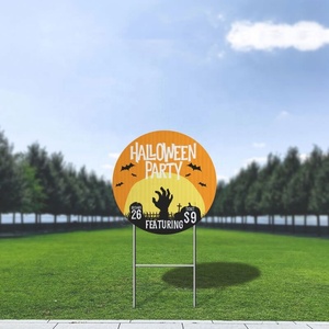 Carteles de plástico corrugado circular con logotipo personalizado, impresión a dos caras de fábrica al por mayor, éxito de ventas - Product Image 3