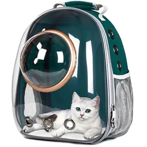 Forniture per animali domestici 2024 borsa da trasporto portatile da viaggio traspirante trasparente per gatti