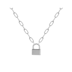 Collana con Ciondolo a Lucchetto in Acciaio Inox Placcato Oro 18K per Donne, Regalo di Natale per Amici e Innamorati - Product Image 6