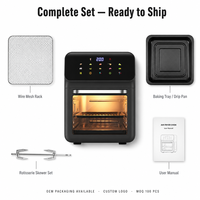 Four à friture sans air visuel 8L, contrôle de température précis 0-200°C par écran tactile intelligent, friteuse saine pour camping-car