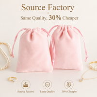 Pochette de rangement pour bijoux en velours avec logo personnalisé, fermeture à cordon réglable et options de taille personnalisées pour les bijoux