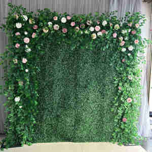 EG-GW35 2026 Nuovo Fondale per Matrimoni ed Eventi di Laurea, Decorazione Murale Floreale Artificiale Principalmente con Foglie Verdi - Product Image 2