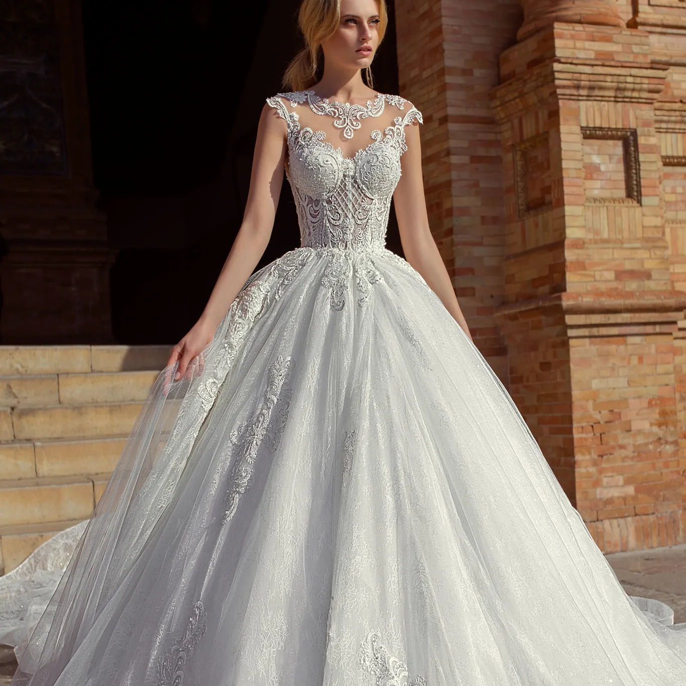 2022 Wedding Dresses Gown Large size Robe De Mariage bridal gowns Rhindestone Bodices African wedding dress