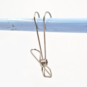 Long-tail stainless steel clothes <b>clip</b> with hooks for drying clothes, <b>spring</b> <b>clips</b>, long hook <b>clips</b> for storing documents and - Product Image 2