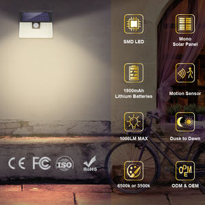 <span class=keywords><strong>Lampe</strong></span> solaire <span class=keywords><strong>LED</strong></span> avec capteur de mouvement PIR, <span class=keywords><strong>lampe</strong></span> solaire extérieure, étanche IP54, applique murale, alimentée par l'énergie solaire, pour jardin et rue - Product Image 3