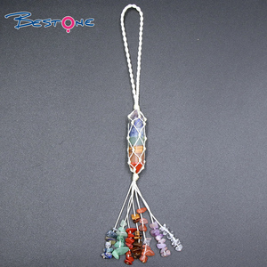 Bestone 7 çakra doğal taş düzensiz gevşek taş Yoga yedi renk taş dokuma kolye kutusu kombinasyonu hediye seti - Product Image 6