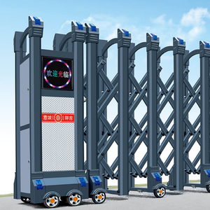 工厂区便携式安全门自动伸缩护栏电动滑动门 - Product Image 3