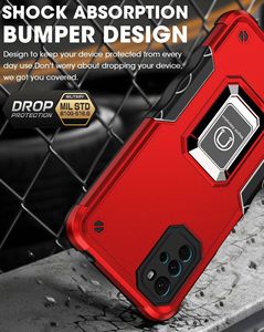 Para Motorola G22 G52 funda a prueba de golpes armadura anillo soporte parachoques teléfono contraportada para <span class=keywords><strong>Moto</strong></span> E20 E30 E40 G31 G41 G51 G71 5G fundas - Product Image 3