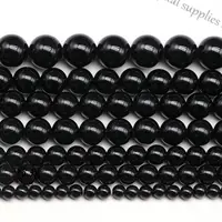 Black Beads Necklace Blackblack Wholesale 4mm 6mm 8mm 10mm 12mm 14mm Natural Onyx Black Agate Beads Gemstone Round Loose Beads For Jewelry Making Necklace
