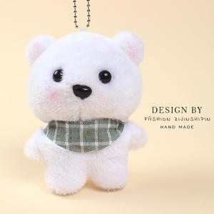 Vente en gros d'ours en peluche ours en peluche porte-clés écharpe pendentif sac accessoires PP coton rempli poupée anti-stress pour machines à griffes - Product Image 3