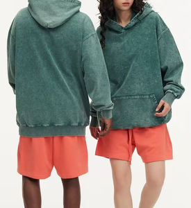 Ropa Urbana Extra Grande con Cierre, Estilo Vintage, Lavado Ácido, Batik, Algodón Grueso de 420 g/m², Impresión Personalizada con Logotipo Bordado, DTF, DTG y Serigrafía - Product Image 4