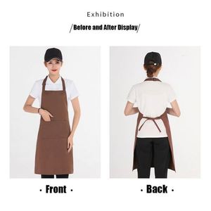 Tablier de travail promotionnel pour serveur, en polyester imperméable, personnalisable, pour cuisine, unisexe, avec logo sur mesure - Product Image 6