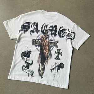 <span class=keywords><strong>T</strong></span>-shirts pour hommes de haute qualité, streetwear personnalisé, style Y2K, coupe ample, coton lourd, logo personnalisé, surdimensionné, luxe, unisexe - Product Image 1