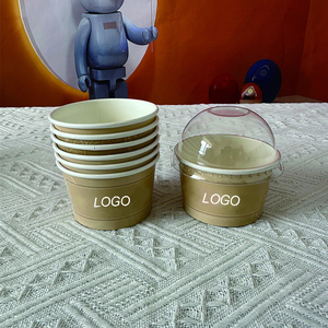 Custom Printed 3oz/4oz/8oz Craft Paper <strong>Ice</strong> <strong>Cream</strong> <strong>Containers</strong> <strong>with</strong> <strong>Lids</strong> and Spoons Food Grade <strong>Ice</strong> <strong>Cream</strong> Cup - Product Image 5