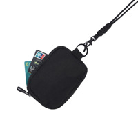 Mini porte-monnaie sportif, porte-cartes en tissu, pochette à fermeture éclair à porter autour du cou, avec extension ultra-légère, unisexe