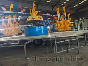 Manèges de parc d'attractions : Manège Kangourou pour parents et enfants monté sur remorque – Vente directe usine - Product Image 6