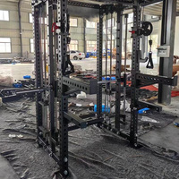 Rack de musculation intégré, machine fonctionnelle entièrement intégrée avec Lat Pulldown, Low Row, Smith Cable Crosser et double colonne de poids
