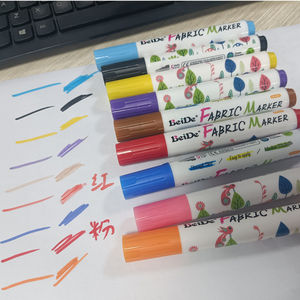 Rotulador textil indeleble de 9 colores, rotulador de punta media, máquina de lavado, DIY - Product Image 1