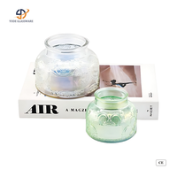Pot de conservation en verre plaqué ionique à personnalisation profonde avec couvercle en bois pour le stockage du thé et les coffrets cadeaux de cuisine