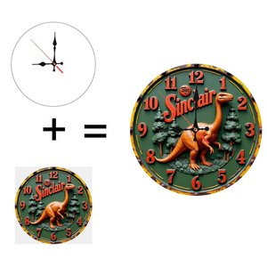 Round Wooden Wall <b>Clock</b> 25x25Cm Retro Quiet <b>Movement</b> Home Hotel Decor - Product Image 6