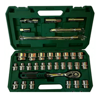 Juego de Llaves de Trinquete Métricas de 32 Piezas, Juego de Llaves de Tubo Estándar Mixtas para Mecánicos de Reparación de Automóviles