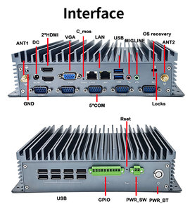 Nhà máy không quạt nhôm i5 1245u máy tính công nghiệp với 5com GPIO & 10usb nhúng Win10/11/Linux phụ kiện máy tính - Product Image 2