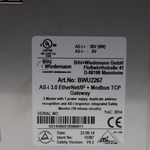 Nouvelle passerelle Bihl+Wiedemann BWU2273 ASi-3 EtherNet/IP + ModbusTCP d'origine avec moniteur de sécurité intégré, 1 - Product Image 5