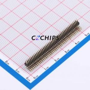 1271WR-2x40P Pin Header Bent Lead Through Hole,P=1.27mm Connector 2x40P 1.27mm Pin Header Right Angle Insert - Product Image 1