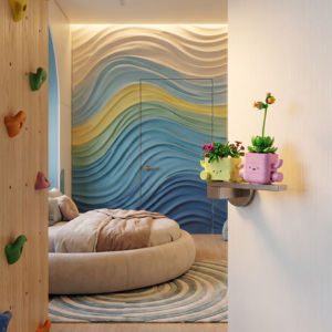 <span class=keywords><strong>Maniglia</strong></span> per <span class=keywords><strong>porta</strong></span> ISILINE in nichel nero spazzolato con base a blocco e rozetta rotonda per camera da letto dei bambini - Product Image 6