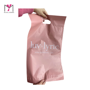 Sac à courrier personnalisé MUYANG avec poignée, sac de shopping rose avec logo personnalisé - Product Image 6