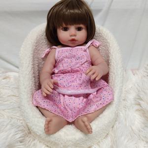 Muñecas Bebé <span class=keywords><strong>Reborn</strong></span> de Silicona Realistas de 18 Pulgadas, <span class=keywords><strong>Tipo</strong></span> Nuevo, de Vinilo, con Vestido Rosa, Gran Venta - Product Image 3
