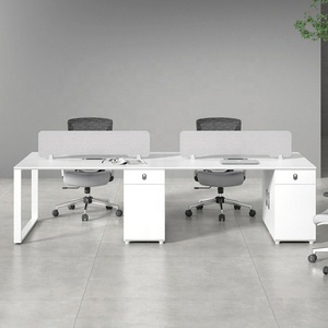 Đơn giản và hiện đại mở rộng bàn văn phòng gỗ rắn và melamine cho nhân viên máy tính sử dụng đa năng đồ nội thất văn phòng - Product Image 4