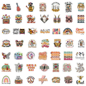 Pegatinas de arte hippie, nuevo, estético, impresión, Estilo <span class=keywords><strong>vintage</strong></span>, 100 Uds. - Product Image 4