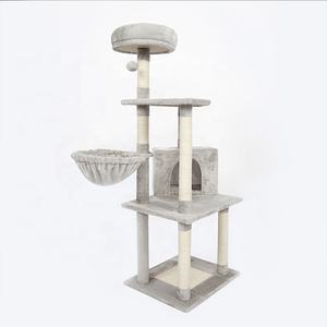 Baboney Arbre à Chat en Sisal Écologique Intégré Grande Étagère <span class=keywords><strong>pour</strong></span> Chat 44x44x114cm Qui Ne Prend Pas de Place <span class=keywords><strong>pour</strong></span> les Accessoires <span class=keywords><strong>pour</strong></span> Chats - Product Image 1