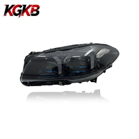 Ensemble de phares LED KGKB pour BMW Série 5 F10 F18 520i 523i M5 2011-2017 Boomerang Double couleur DRL Double faisceau projecteur