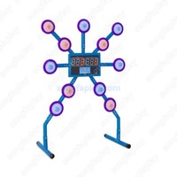 Mur d'entraînement interactif LED tactile en PVC solide IPS pour athlètes, usage intérieur/extérieur, fitness, aires de jeux et salles d'arcades